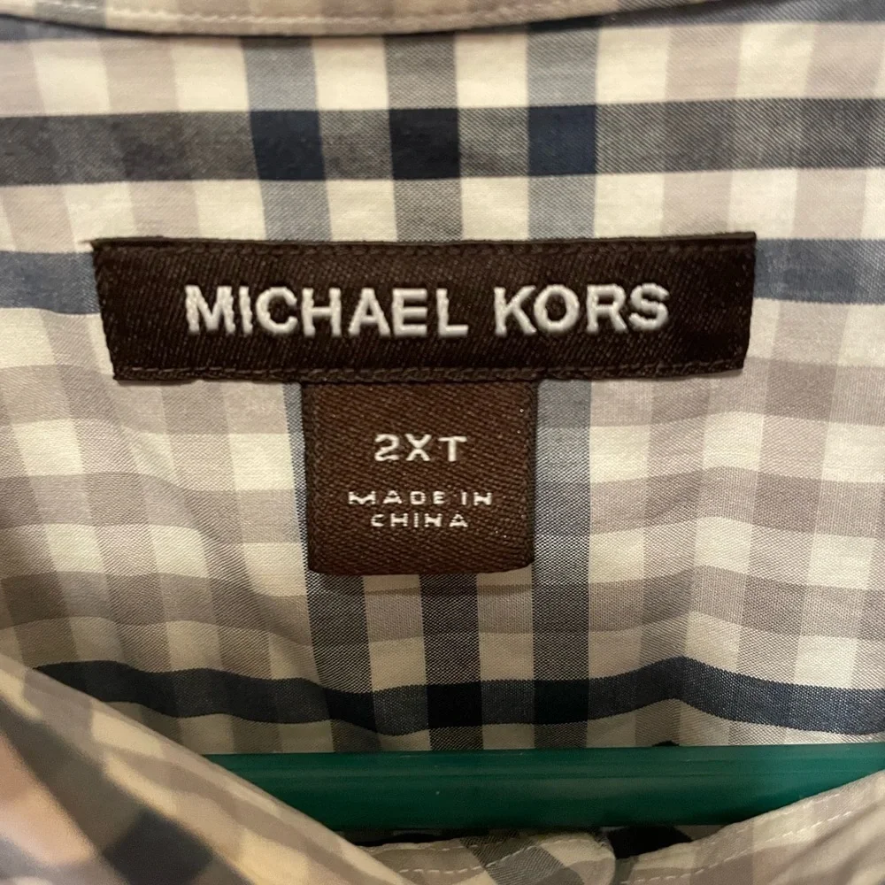 Michael Kors Men's Checkered Shirt - Black and White